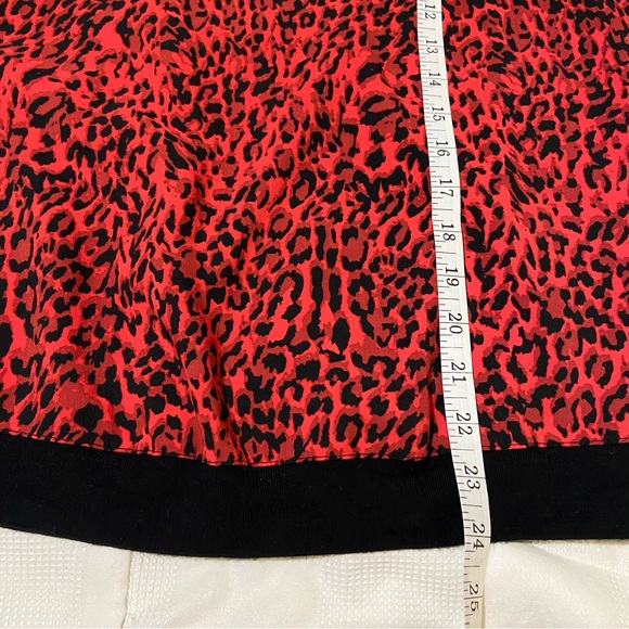 Belle Vere Red And Black Leopard Print Short Sleeved Top. - Picture 5 of 6